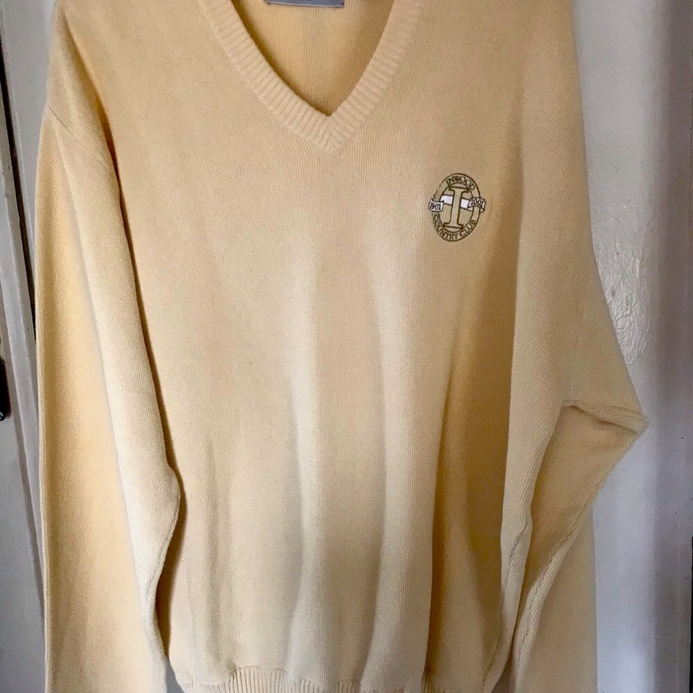 Pringle VTG  men’s V neck sweater cotton L